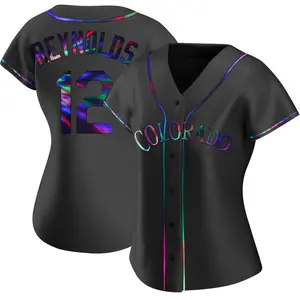 Mark Reynolds Colorado Rockies Women's Replica Alternate Jersey - Black Holographic